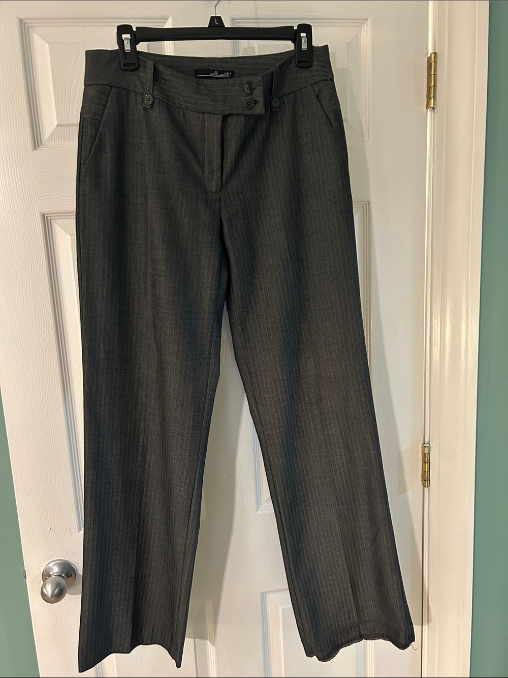Willi Smith Gray Pinstripe Dress Trousers